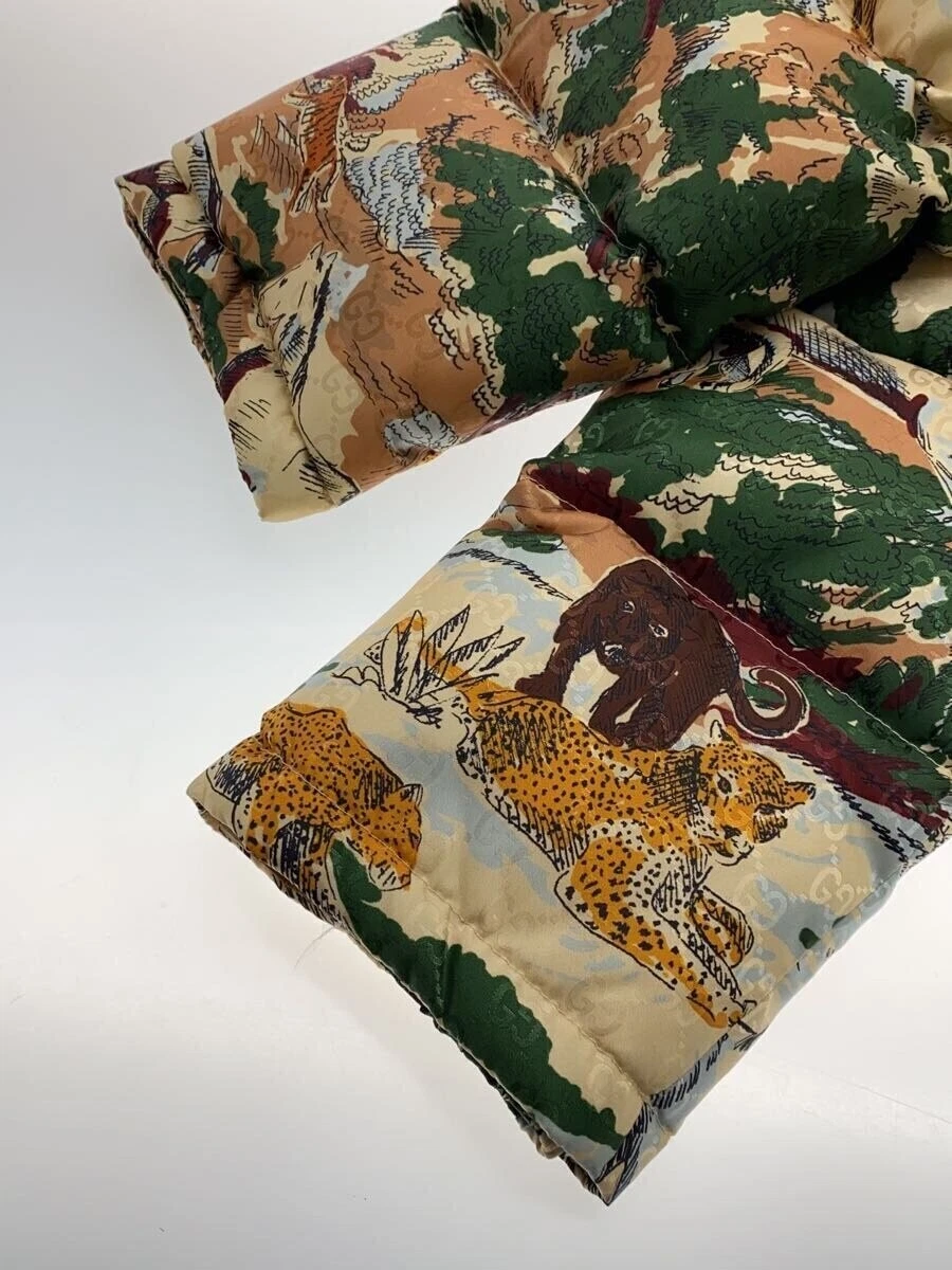 Piumino lungo donna Gucci taglia 10 poliestere modello all over #EF AAA