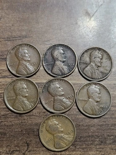 1909 VDB VF- -1914-1916S-18-18D-19-19D---7-nice Dates Awesome Wheat Pennys