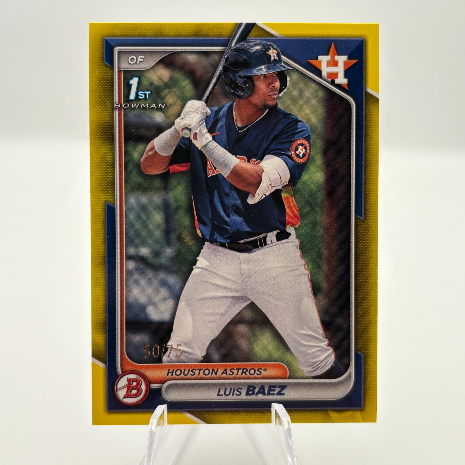 2024 Bowman Chrome Baseball Luis Baez ASTROS #BCP-66 1st Yellow /75