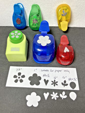 Paper Punches Lot of 6 Flowers Heart Balloon Leaf