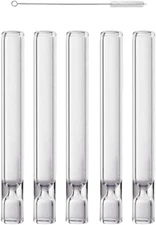 5 PCS Borosilicate Blowing Tubes 4 Inch Long High Heat Resistance, Acid and Alka
