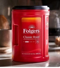 Folgers Classic Roast Medium Ground Coffee - 43.5 oz