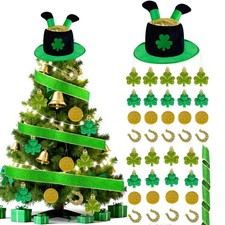 38Pcs St Patricks Ornaments for Tree St. Patrick 14.2 x 12.6 inches, Green