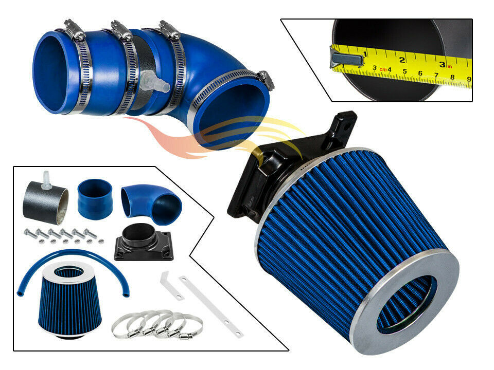 BCP RW BLUE For 02-07 Mitsubishi Lancer 2.0L L4 Air Intake Kit System +Filter