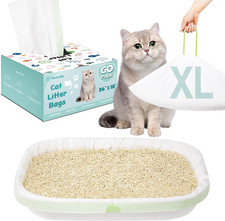 60 Count Litter Box Liners, 36" X 18" Jumbo Size Cat Litter Bags, Thick Large Ki