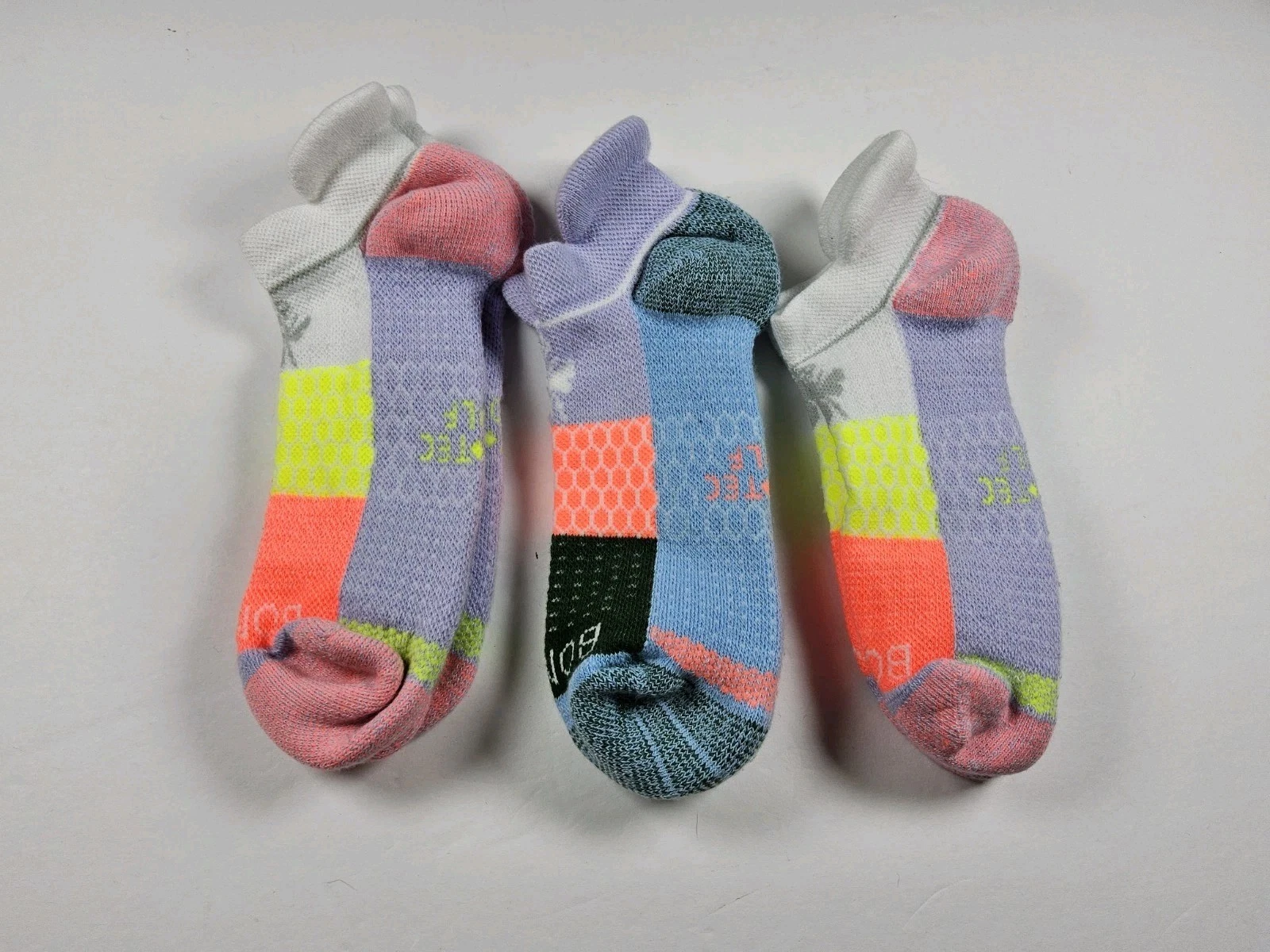 Bombas Hex-Tec Golf Style Athletic Ankle Socks Lot Of 3 Pairs Size S