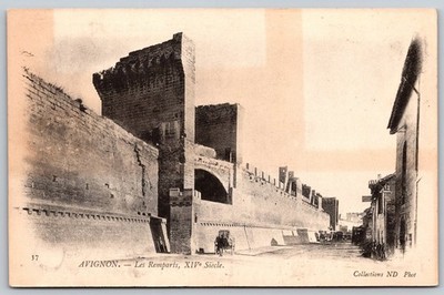 Avignon France Les Remparts City Walls XIV Century Vintage Postcard D203