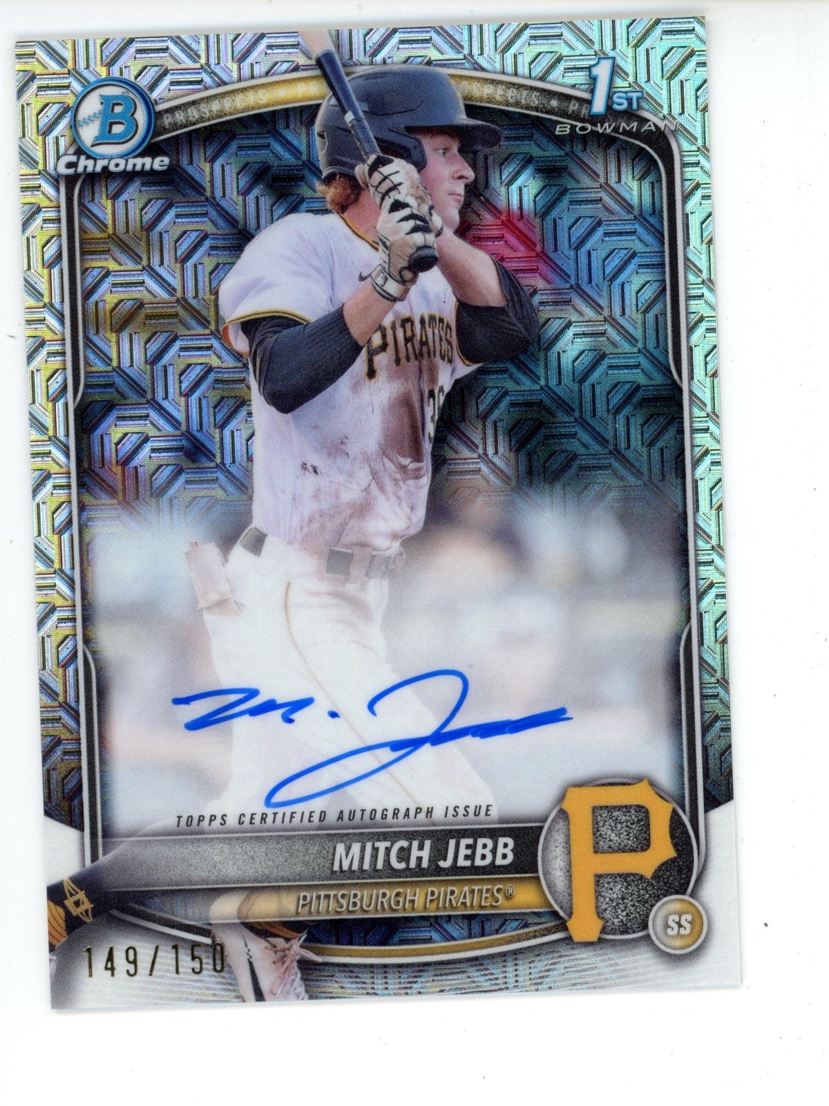 2025 Bowman Chrome Prospect Auto Mitch Jebb #CPA-MJ Hta Choice Refractor /150