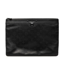 Louis Vuitton Monogram Shadow Pochette Discovery Clutch Bag M62903... GZl1hvib