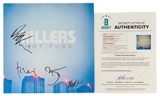 The Killers x4 Brandon Flowers Ronnie Dave & Mark Signed Hot Fuss Record Beckett