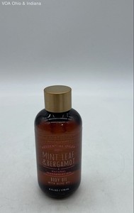 Bath & Body Works Mint Leaf & Bergamot Essential Oils Body Oil 6 fl oz