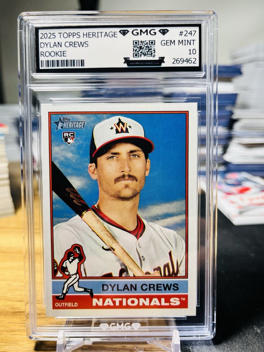 2025 Topps Heritage Dylan Crews Rookie GMG Graded 10 Gem Mint