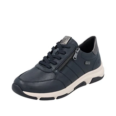 REMONTE Damen Sneaker blau D1S06-14 echtes Leder lose Einlage Weite G