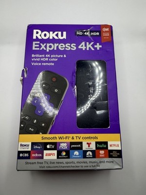 Roku Express 4K+ 3941R2 (3941X2) Streaming Media w/ Remote Open Box Works New