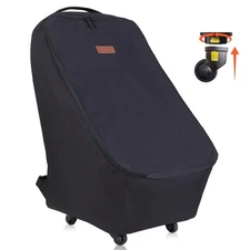 Car Seat Travel Bag for Airplane with Wheels - Detachable Wheels, Car seat ba...