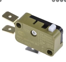 SAIA-BURGESS (XGG2) SPDT-NO/NC BUTTON MICROSWITCH-16 AMPS-@250 V-3 TAB TERMINALS