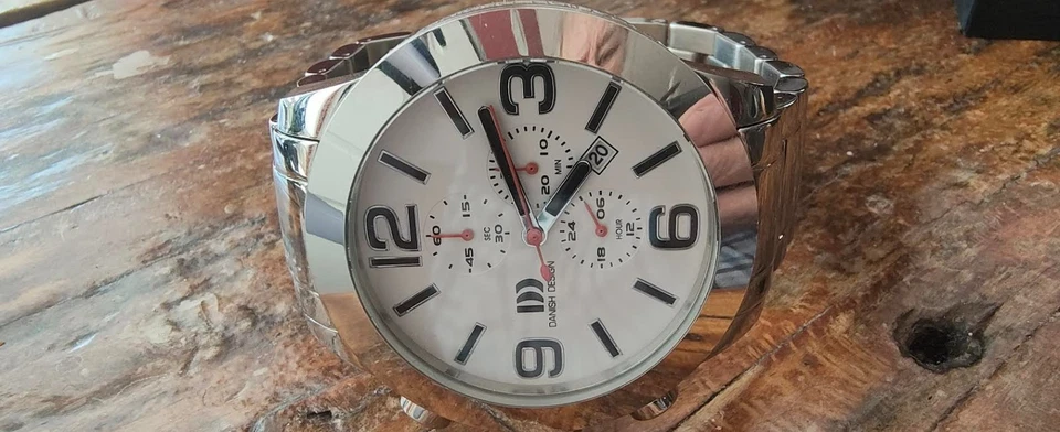 Danish Design White Dial Stainless Steel Quartz Chronograph - Image 4 of 4