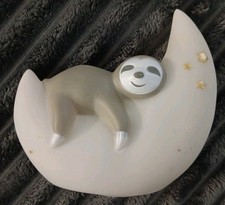 Moon  Stars Sleeping Sloth Glowing Night Light Battery Operated