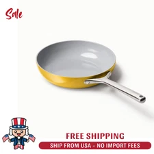 Caraway Home Frying Pan - 14.57"L x 7.87"W x 2.52"H - 550F - Color: Marigold