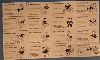 Monopoly Community Chest Cards   Here and Now Edition   You Choose!