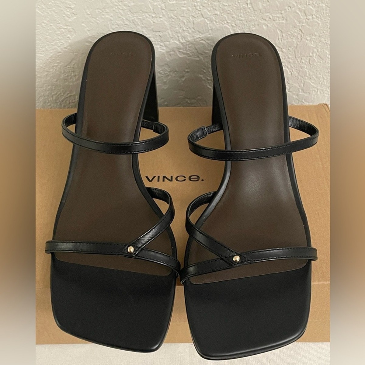 Vince Ona Sandals Womens Size 11M Black Leather | eBay