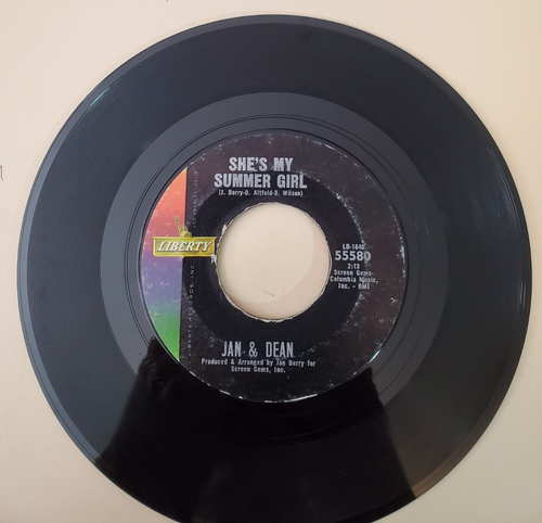 Jan & Dean SURF CITY/SHE'S MY SUMMER GIRL(SURF ROCK 45/PS) #55580 PLAYS VG++ - Picture 6 of 6