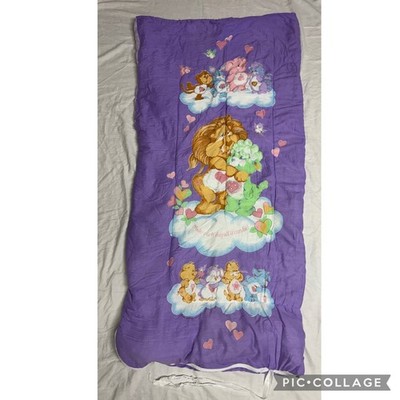 Vintage Care Bear Cousins Purple Sleeping Bag 1985 HTF Collectible 