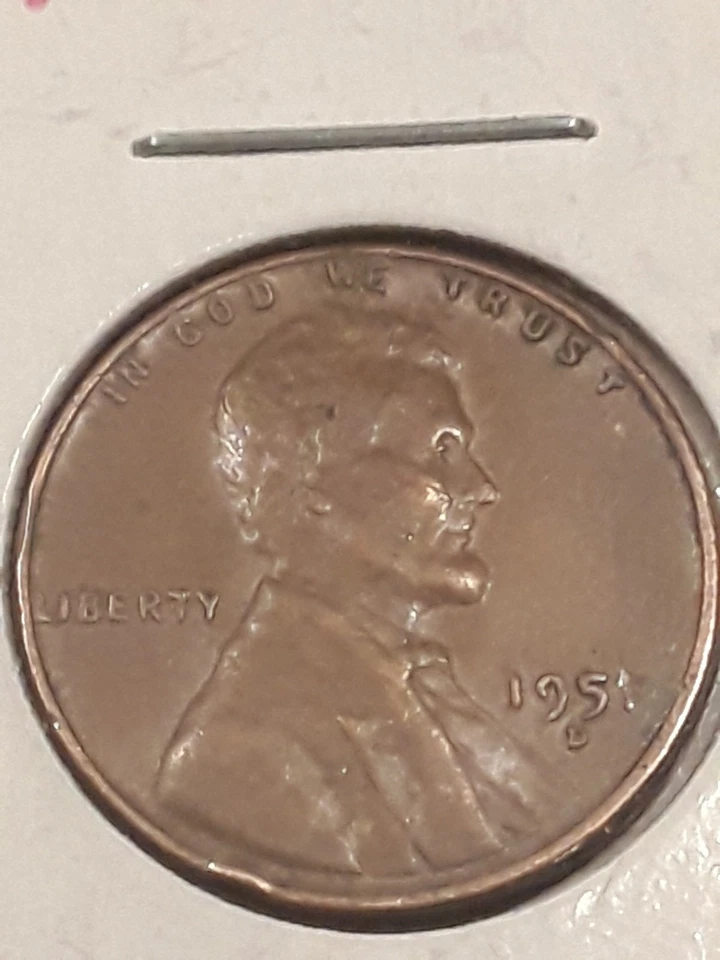RARE 1951 D Wheat Penny "L" in Liberty Error (Good Condition/Uncleaned) - Image 3 of 3