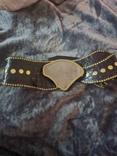 Vintage handmade leather belt by Byron Tuttle, dated 1983.