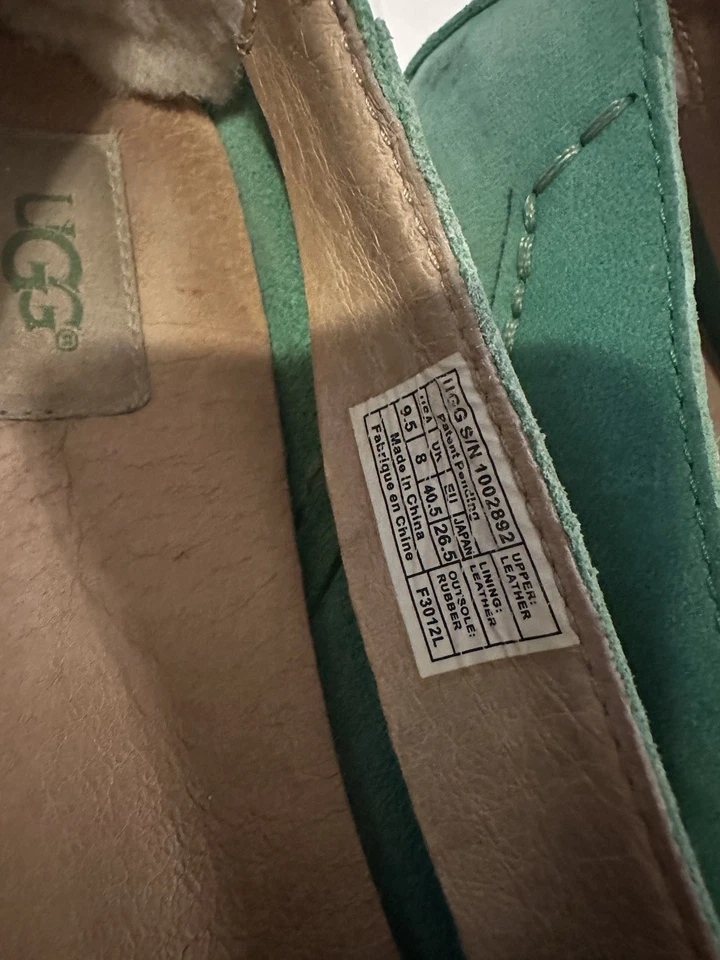 Mocassins femininos Ugg Marrah 9.5 camurça azul-petróleo sapatos confortáveis - Imagem 2 de 4