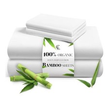 LuxClub Bamboo Collection Sheet Set Queen Size White