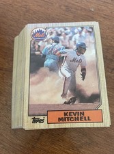 (50X) 1987 TOPPS KEVIN MITCHELL Rookie Card NEW YORK METS RC. rookie card picture