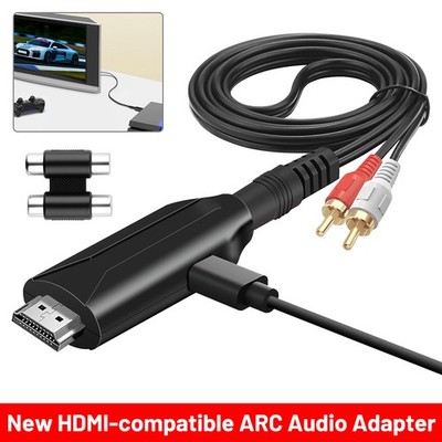 192KHz HDMI-compatible ARC to 3.5mm RCA Audio Converter for TV Soundbar Speaker-