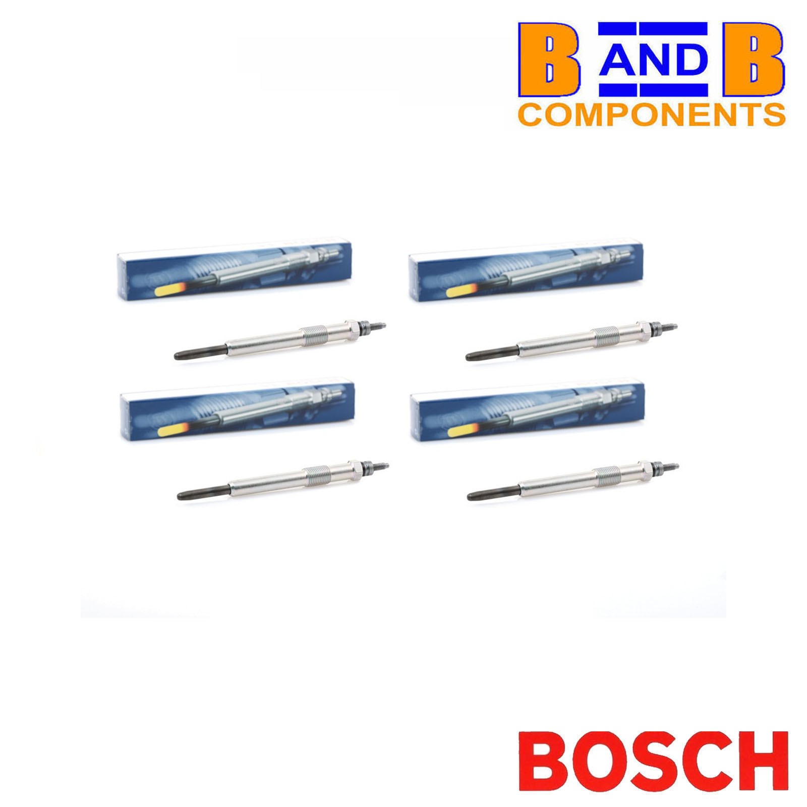 BOSCH 0250202048 GLOW PLUG SET 4PCS 11V M10X1 10MM HEX 119MM PSA 2.0 HDI 2.2 HDI