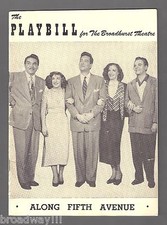 Jackie Gleason "ALONG FIFTH AVENUE" Nancy Walker / Carol Bruce 1949 Playbill