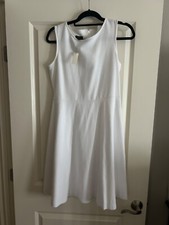 NWT Talbots Women's White  Sleeveless Dress Mid Length