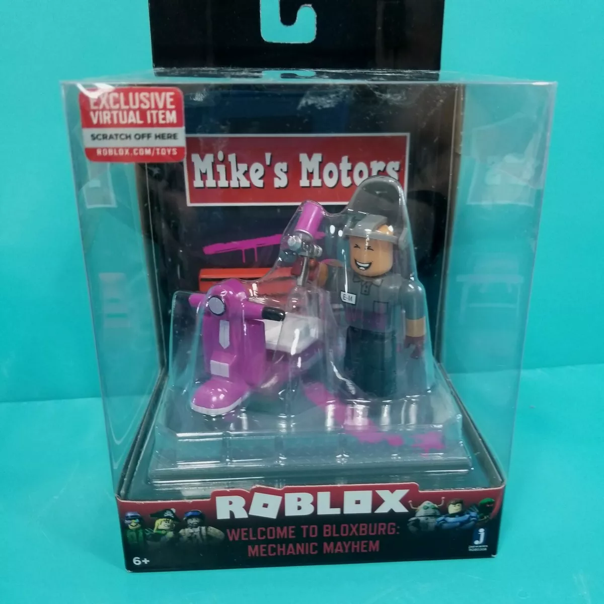 Roblox Welcome To Bloxburg Mechanic Mayhem Mike's Motors Action Figure w/  Code