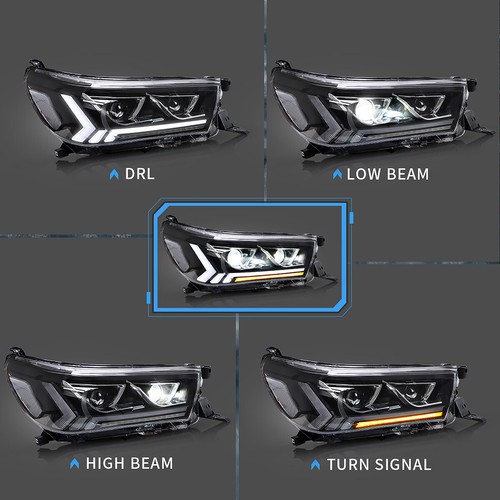 Vland LED Headlights for Toyota Hilux Vigo Revo 2015 2016 2017 2018 2019 2020 - Picture 2 of 13