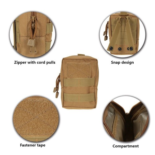 Geldbörse Etui Gürteltasche Taille Outdoor Taktisch Militär Molle Hüftbörse Inferno - Bild 5 von 14