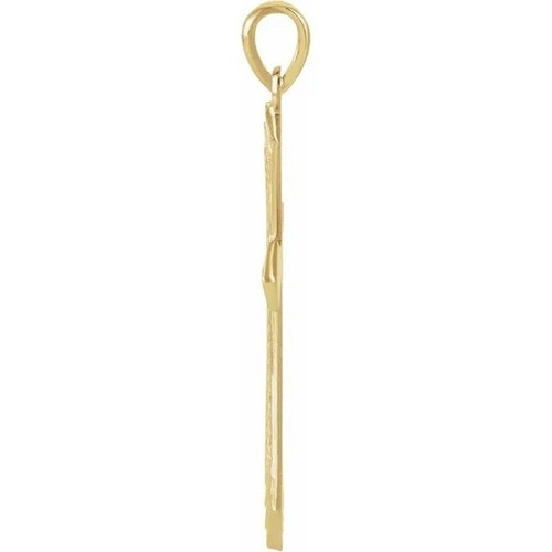 Colgante cruzado 32 mm x 21 mm en platino u oro 14 K - Imagen 6 de 6