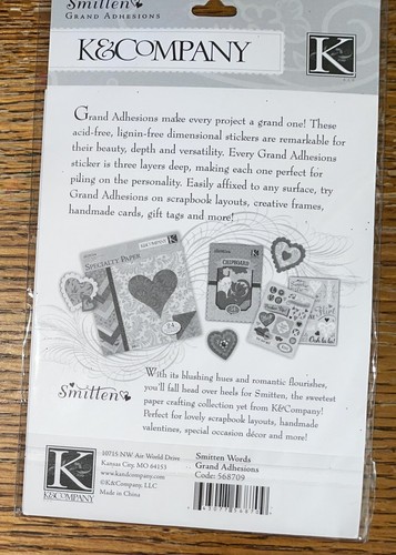 K&Company Smitten Happy Valentine’s Day Forever Yours Pucker Up Love XO Stickers - Picture 4 of 4