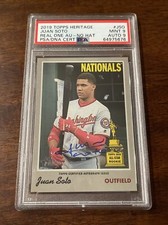 2019 Topps Heritage Juan Soto Real One Auto Autograph No Hat SP PSA 9 Mint Rc