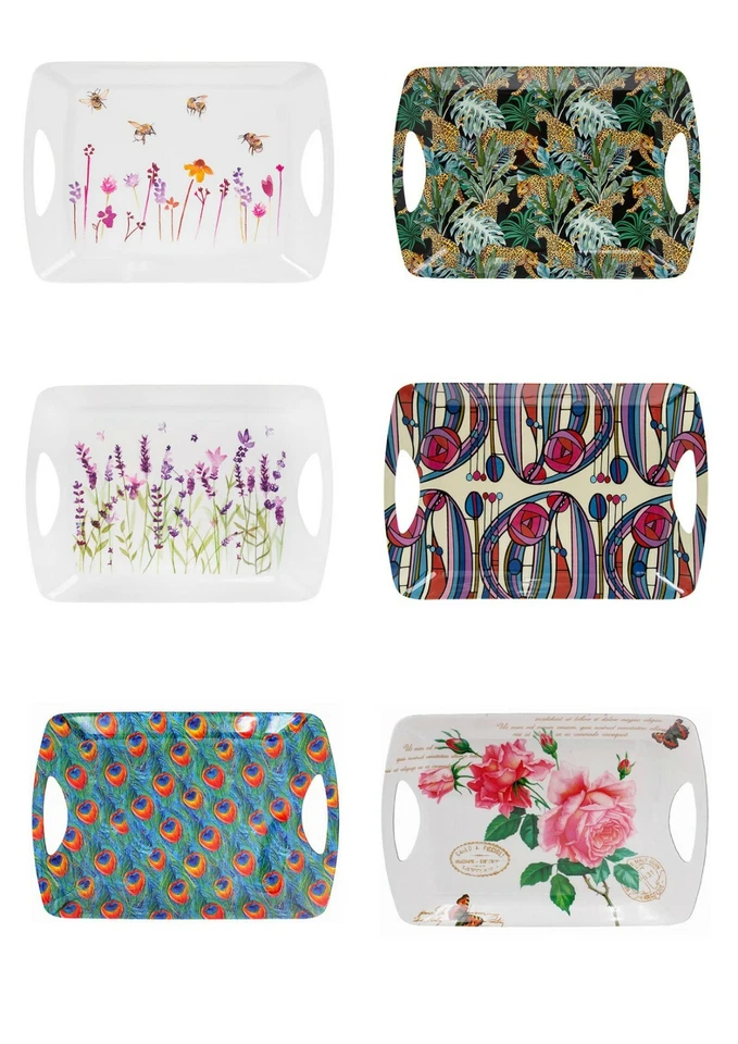 LESSER & PAVEY Bandeja grande para servir melamina - bandeja para sándwiches - bandeja para bebidas - varios diseños