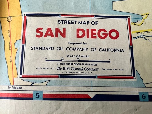 vintage gas stations paper street road maps - Various cities years 40s, 50s 60s - Picture 91 of 131