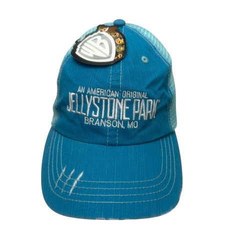 Yogi Bear Trucker Hat Cap Blue Jellystone Park Strapback Adjustable Mesh Back