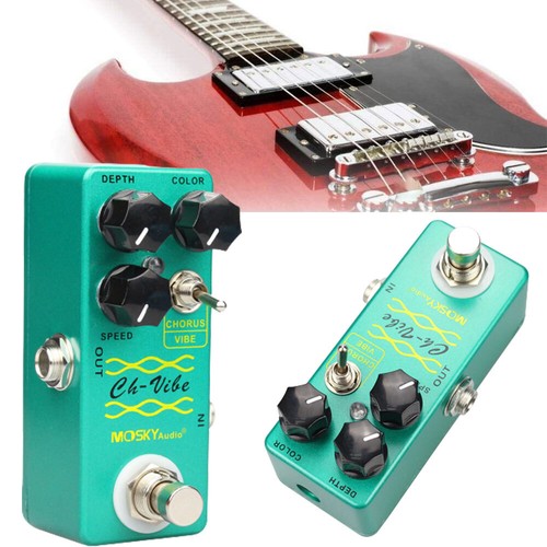 Mosky CHORUS VIBE Guitar Effect Pedal Depth Color Speed Knob True