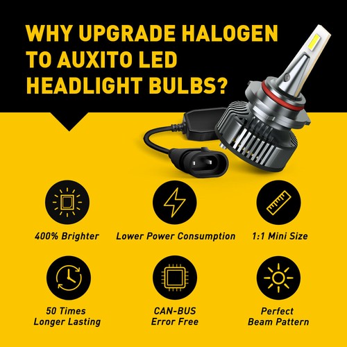 AUXITO 2x 9005/HB3 Headlight Bulb 80000 Lumens Super Bright LED Headlights Kit - Picture 2 of 11