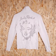 Y2K Andy Warhol by Pepe Jeans Marilyn Monroe Track Top Rhinestones Womens Size S