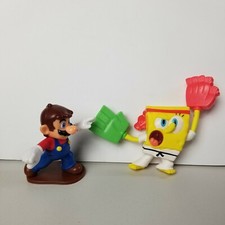 MCDONALDS Super Mario BROS FIGURE KARATE SPONGEBOB SQUAREPANTS 3.5 INCH TALL