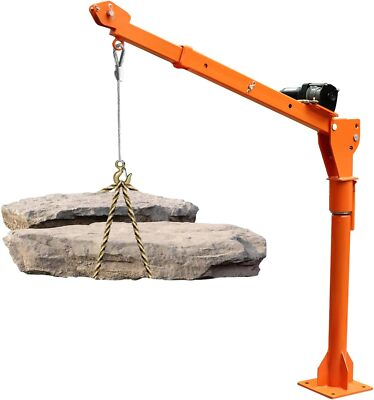 #ad 1100 LBS Truck Mounted Crane Truck Crane Hoist with Electric Winch 3500 LBS 12V $495.99